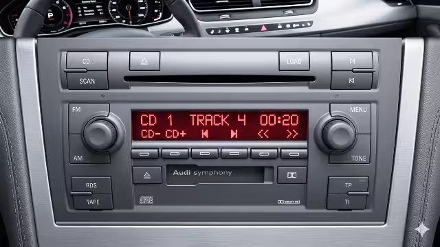 Audi Symphony II car radio unit front panel view