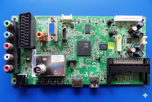 TOSHIBA 32AV933G main board 32AV933 MAIN BD REV 1.02 with SPI flash chip location marked for firmware dump