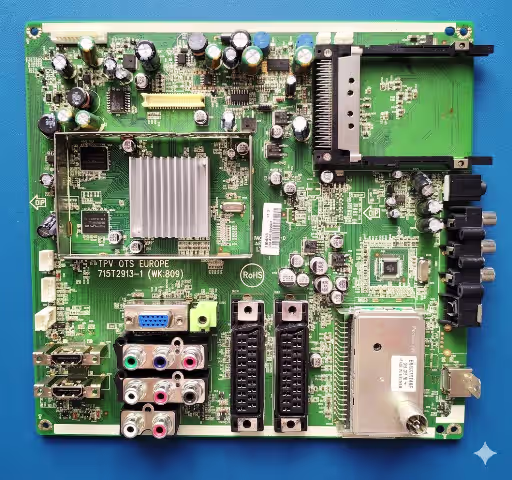 715T2913-1 Main Board for HAIER LT32M1C TV - Top view showing SPI flash IC location and component layout
