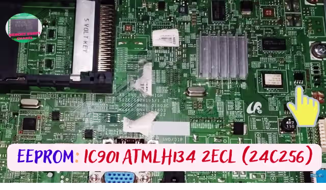 BN41-01603C EEPROM 24C256 chip location on Samsung LE32D550 main board