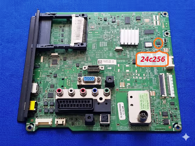 EEPROM 24c256 chip location on Bn41-01603b Samsung main board